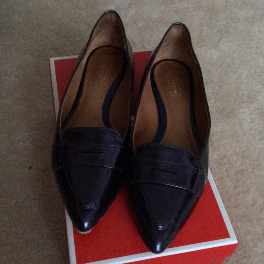Navy Blue Coach flats